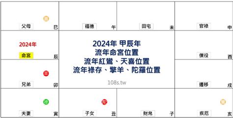 2024年流年運勢|2024年，甲辰年，紫微斗數流年運勢分析，詳細介紹12組星盤解。